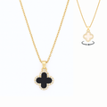Midnight Clover Necklace