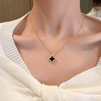 Midnight Clover Necklace