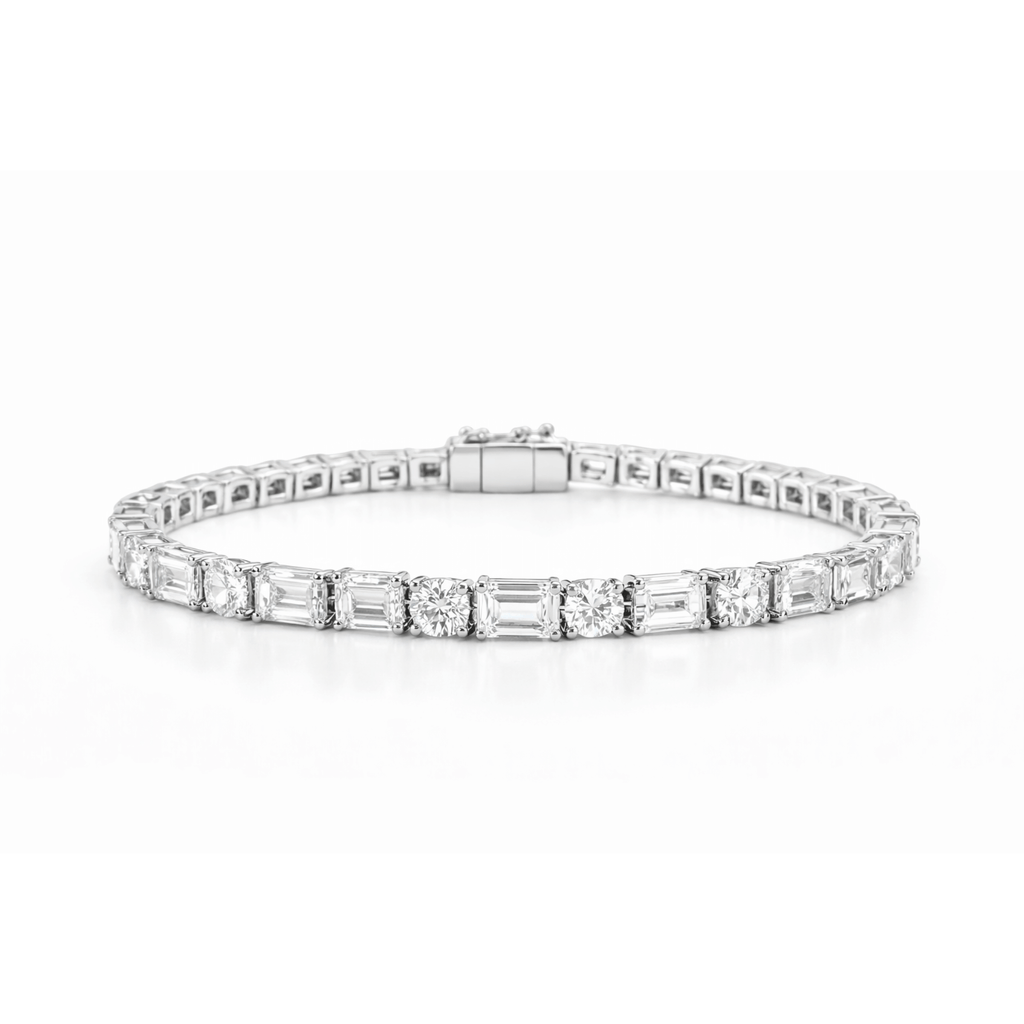 Baguette & Round Cut Tennis Armband