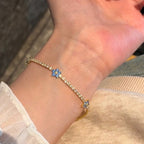 Blue Flower Tennis Bracelet